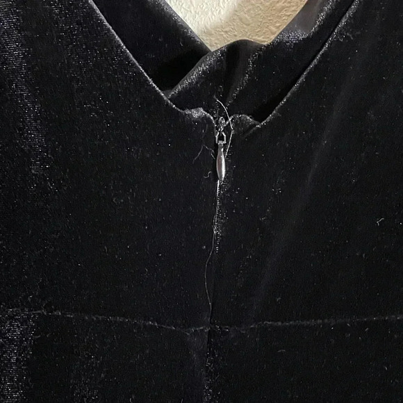 Lovely Nordstrom Women 14 Twist Front Cutout Velvet Maxi Dress Pockets Black - Picture 7 of 9